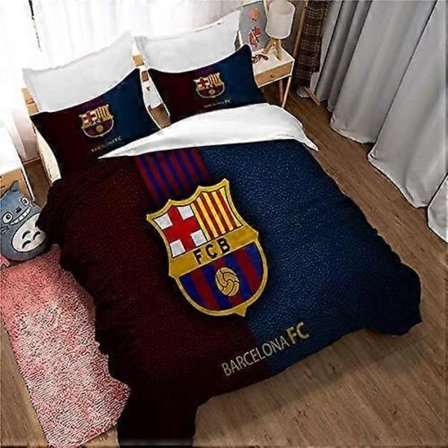 Lasten jalkapallojoukkueen kuvioinen peittopussilakanasetti 135 x 200 cm, tyttöjen kodintekstiilivuodevaatteet.