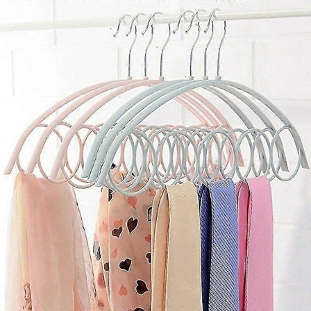 3 st Multi-scarf Hängare Display Hängande Scarfar Slipsar Bälten Organisera 5-rings Krokar
