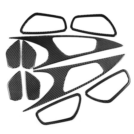 Kulfiber Indvendig Dørhåndtag Skål Panel Trim Kit Passer til Honda Civic 10. FC/FK 16-19