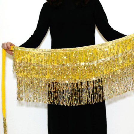 Dam Magdans Paljett Hip Scarf Boho Style Party Kostym För Dansfester