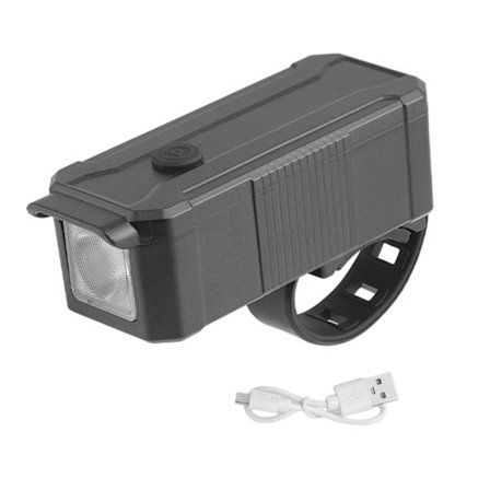 Laddningsbara Cyklar Framljus Vattentätt Cykelstrålkastare med Signalhorn Hög Ljusstyrka Cykellampa för Pendling