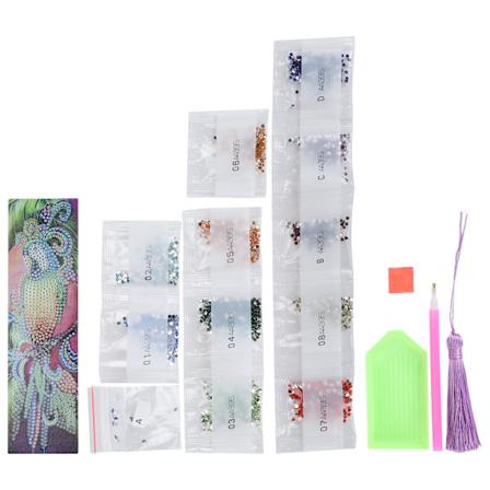 Dyre mønster diamantmaleri bokmerke DIY Rhinestones pyntet bokmerker med duskAA395