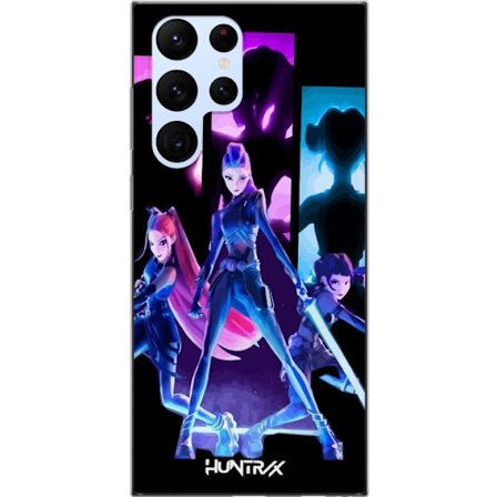 Kompatibelt Mobildeksel til Samsung Samsung Galaxy S22 Ultra 5G Futuristisk jente gruppe illustrasjon med neonlys og sterke farger i sci-fi estetikk