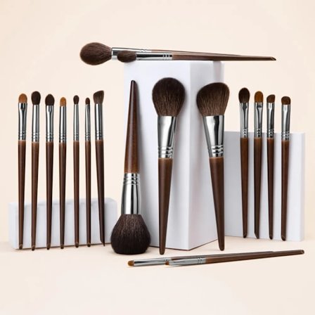 Natural Goat Hair Makeup Brushes Set Professional Kit brocha maquillaje pedzle do makijazu blending smudging brush shader