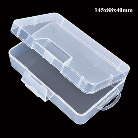 Läpinäkyvä säilytyslaatikko koruhelmisäiliö 145X88X40MM