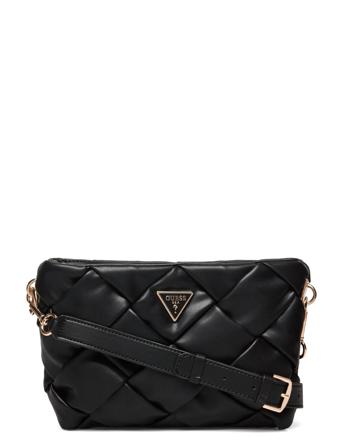Zaina Crossbody Top Zip Bags Hand Bags Svart GUESS*Betinget Tilbud