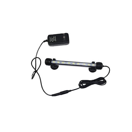 Nedsænkelig LED-akvarielys, fiskebakslys med timer automatisk tænd/sluk, hvid