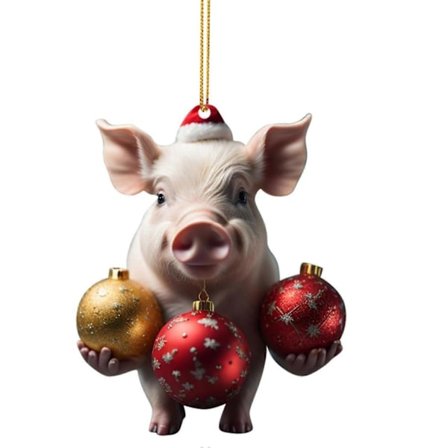 Joulukoriste Suloinen Sarjakuva Sian Muoto Joulukuusen Ripustuskoriste Kotiin Juhlaviin Koristeisiin