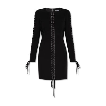 Dolce & Gabbana, Long-sleeved dress Zwart, Dames, Maat:S