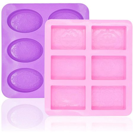 2 stk. Silikone Sæbeforme 6 hulrum Silikoneform Sæbeform Kageform