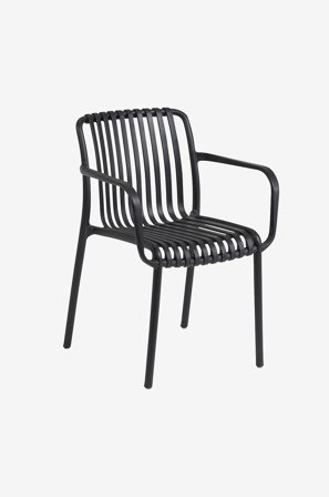 Kave Home - Käsinojalliset tuolit Isabellini, 4/pakk. - Musta - Ruokapöydän tuolit - - Homeroom