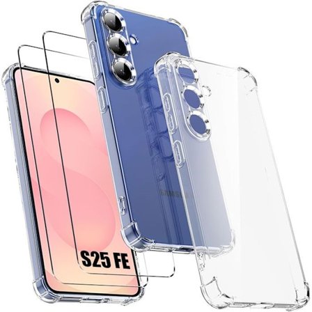 Skyddande Skal - BOOLING - för Samsung Galaxy S25 FE - Mjuk TPU - Förstärkta Hörn - 2 Härdat Glas