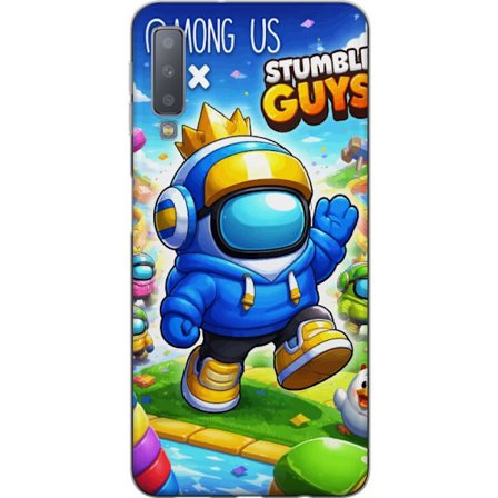 Kompatibelt Mobilskal till Samsung Galaxy A7 (2018) Crowned Space Runner