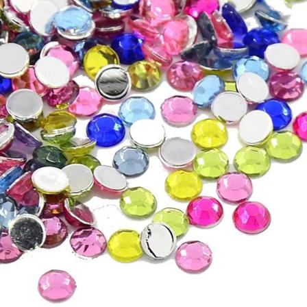 300 st nagel rhinestones flerfärg 2 mm