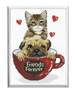 Broderikit Billede Evig Venskab - Needleart World