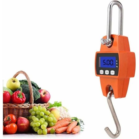 Kransstige - Mini bærbar digital LCD elektronisk hengende stige lek skala kransstige med 300 kg stige med krok for reisesak fiske utendørs jakt gård 