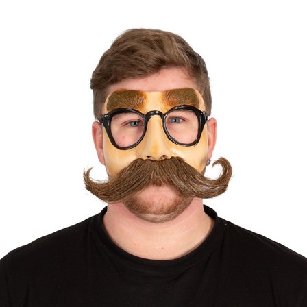 Øyemaske med Bart Brun