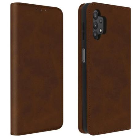 Etui til Samsung A32 5G Wallet Video Support Magnetisk lukning brun