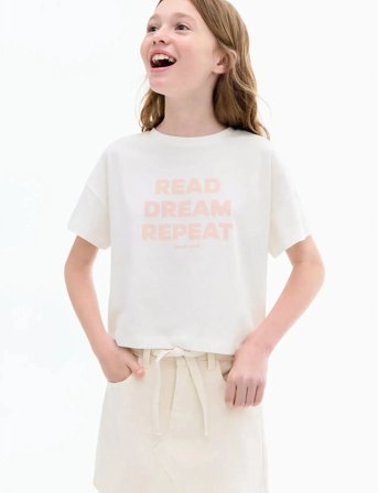 Mango Short-Sleeved Printed T-Shirt - White - 5-6