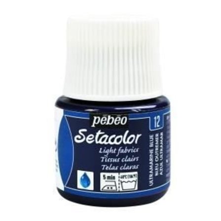 Tygfärg - PéBéo - Sétacolor - Ultramarinblå - 45 ml - Mat finish