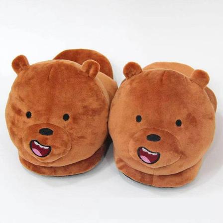 Mub- warm plush soft cartoon animal indoor home slippers pattern-2 customized size