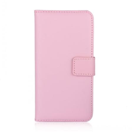 Plånboksfodral iPhone Xs Max, äkta skinn Pink