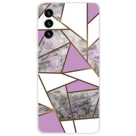 Marble Samsung Galaxy A13 5G Etui - Lilla / Hvid / Grå Marmor Multicolor