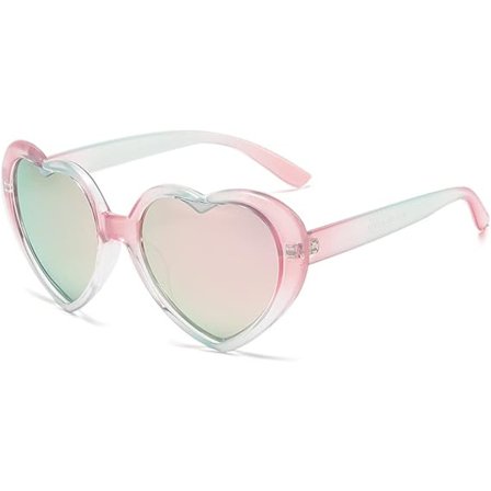 /NN/Polariserede hjerteformede solbriller til kvinder, retrostil, UV400-beskyttelse, 1 stk.