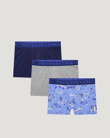 Polo Ralph Lauren COTTON STRETCH 3PK BOXER Blå Undertøj Dreng - Kids Brand Store
