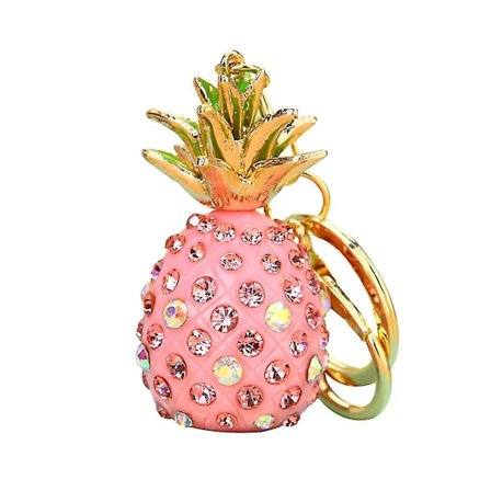 1 kpl avaimenperä Ananas muotoinen kiiltävä timantti metalli kristalli avaimenperä olkalaukkuun käsilaukkuun tyttöjen reppuun