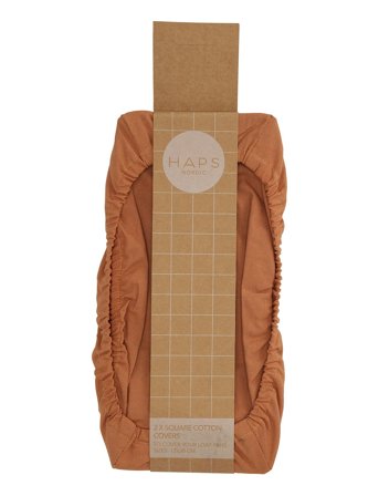 Square Cotton Cover 2-Pack Solid Orange Haps Nordic