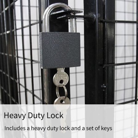 Cage Metal - Galvaniseret stål - 149 cm x 100 cm x 60 cm - 19 kg - Udendørs