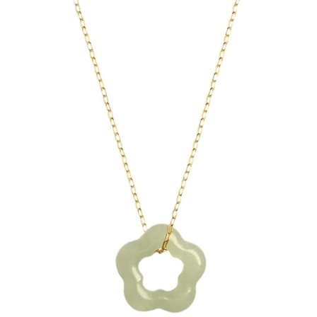 Naturlig Jade Hänge Halsband Mode Smycken Enkelt Nyckelben Halsband