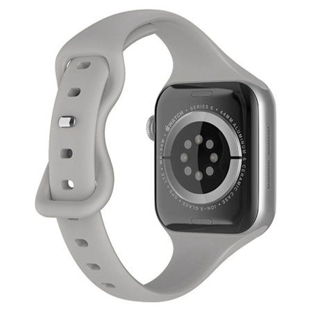 Apple Watch (45 mm) klockarmband i enkel silikon - Molnigt Grå