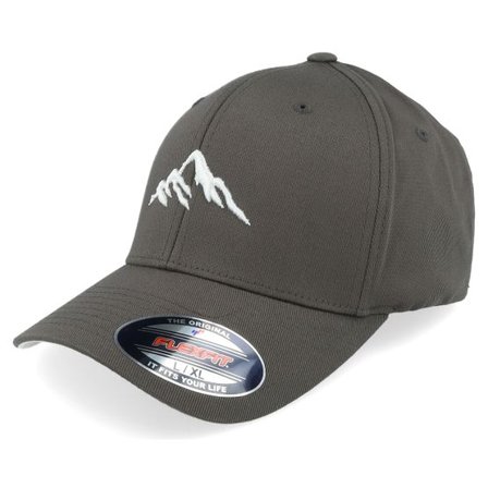 Wild Spirit - Grå flexfit Keps - Mountain 3d White/Dark Grey Flexfit @ Hatstore