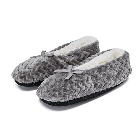 Kvinnor flanell plysch halkfria tofflor förtjockade inomhus hemmaskor