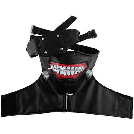 3D Mask Tokyo Ghoul Kaneki Ken Mask Läder Halloween Tillbehör