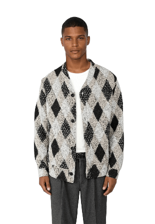 Ciszere Parker Knitted Cardigan Tröjor Herr Grå XL