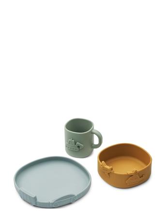 Kine Tableware Set Home Meal Time Dinner Sets Multi/mønstret Liewood*Betinget Tilbud