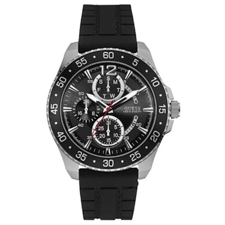 Herreur - GUESS - JET W0798G1 - Sport - Quartz - Analog - Sort/sølv