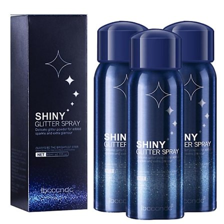 3 stk Glitter Kroppsspray, Hårhøylys for Ansikt, for Nattklubb, 60ml