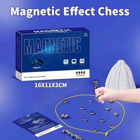 Magnetic Ability Games – Magnetiske sten, brætspil for familie eller venner, for 1 til 4 spillere, IQ-spil