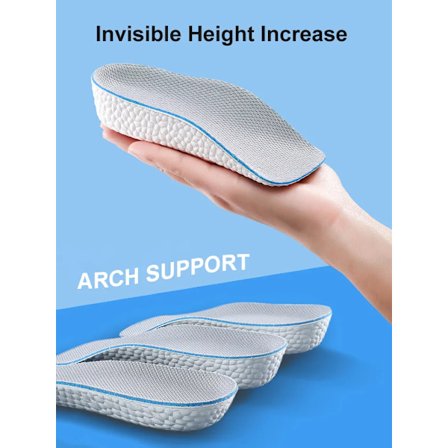 Arch Support Increase Height Insoles Light Weight Soft Elastic Lift for Men Women Shoes Pads 1.5CM 2.5CM 3.5CM Heighten Lift