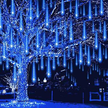 Julebelysning udendørs, Meteorregn Lamper Faldende Regn Lamper til Juletræ Halloween Dekoration Bryllupsfest[GPA]