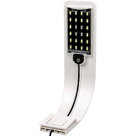 LED-akvarielampe med hvidt og blåt lys, 2,5A, hvid