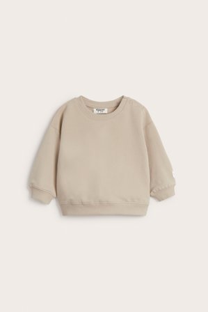 Kappahl | Myk sweatshirt til baby med børstet innside Beige 56 | Beige