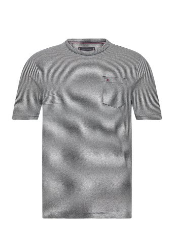 Cotton Linen Stripe Tee Navy Tommy Hilfiger