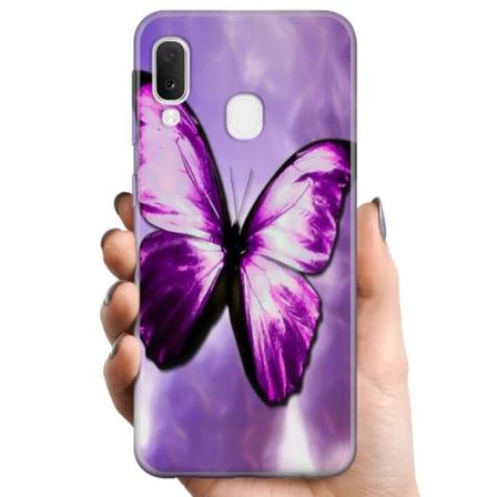 Samsung Galaxy A20e TPU Mobilcover Fjærilt
