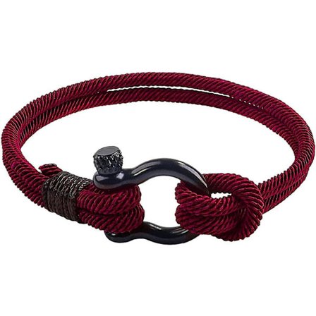 Til Min Sønn Armbånd, Paracord Mansjett Armbånd Med Stål Skrue - Menn'S Hestesko Spenne En Gave Verdt Å Vertssette For Livet Vinrød