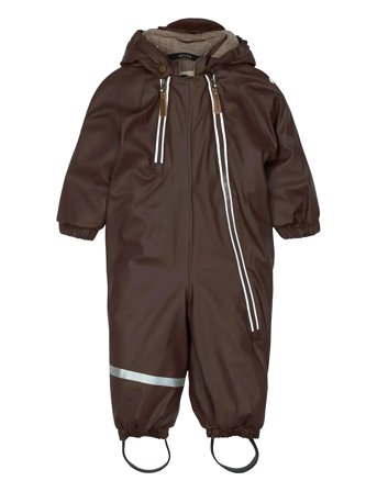 mikk-line Pu Snow Suit 2 Zip Recycled - Brown - 80